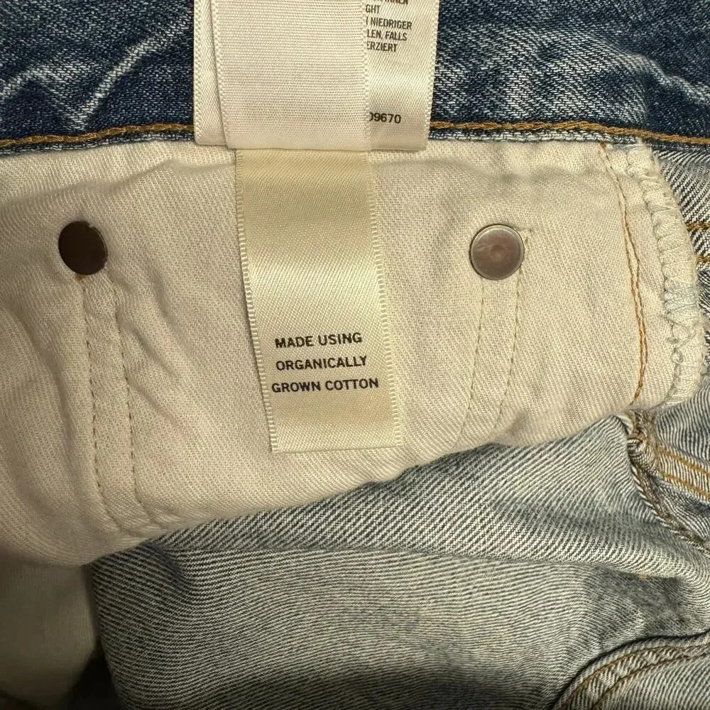 NWOT $198 AGOLDE Relaxed Boot Jeans - Frayed Hem Denim Organic Cotton Mid-Rise - Picture 10 of 11